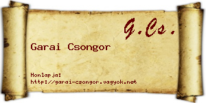 Garai Csongor névjegykártya